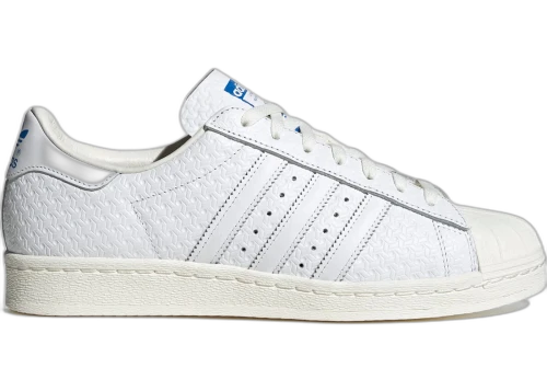 adidas Superstar 82 Debossed Geometric Print White Blue