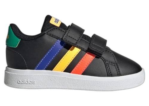 adidas Grand Court Lifestyle Hook And Loop Core Black Lucid Blue Court Green (TD)