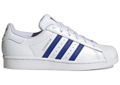 adidas Superstar White Semi Lucid Blue Gold Metallic (Women's)