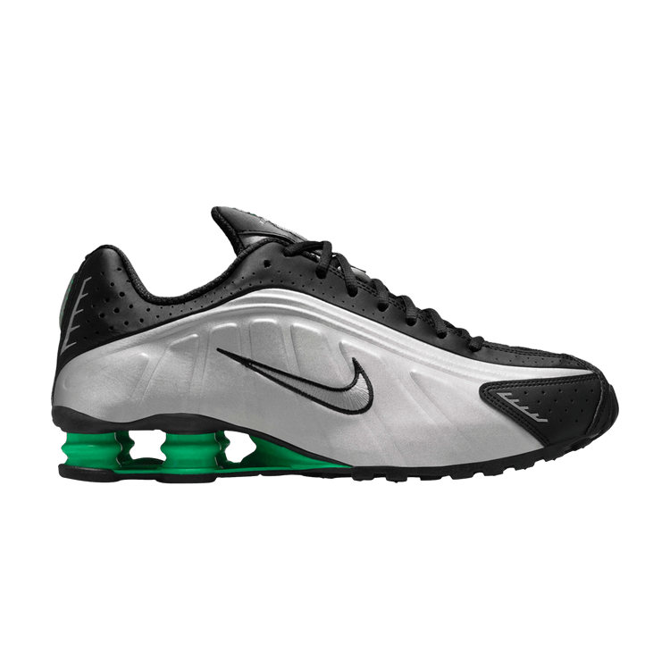 Nike Shox R4 Metallic Silver Green Shock