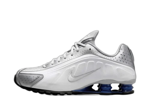 Nike Shox R4 Metallic Silver Deep Royal Blue
