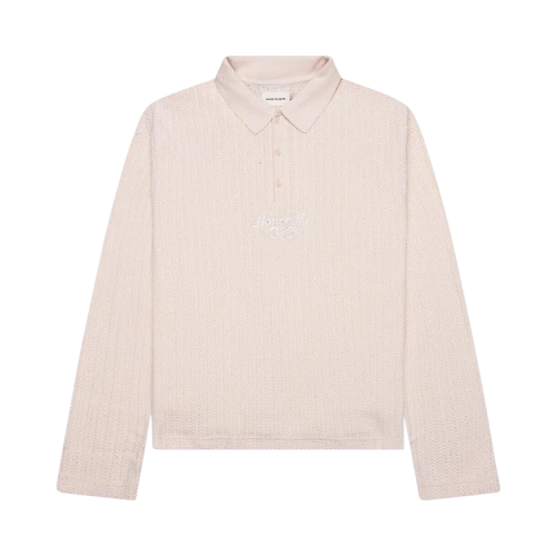 Honor The Gift Long Sleeve Knit Polo 'Bone'
