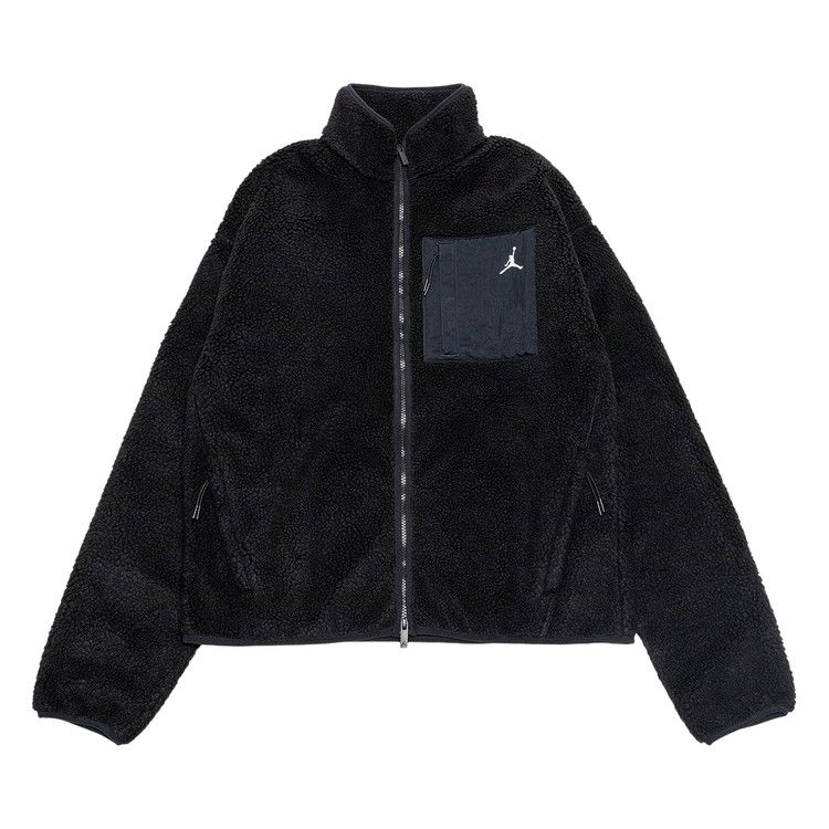 Air Jordan Flight Mountainside Faux Fur Jacket 'Black/White'