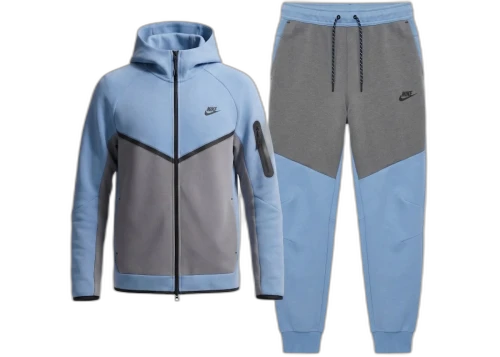 Nike Sportswear Tech Fleece Hoodie & Joggers Set (FW24) Work Blue/Cool Grey/Black