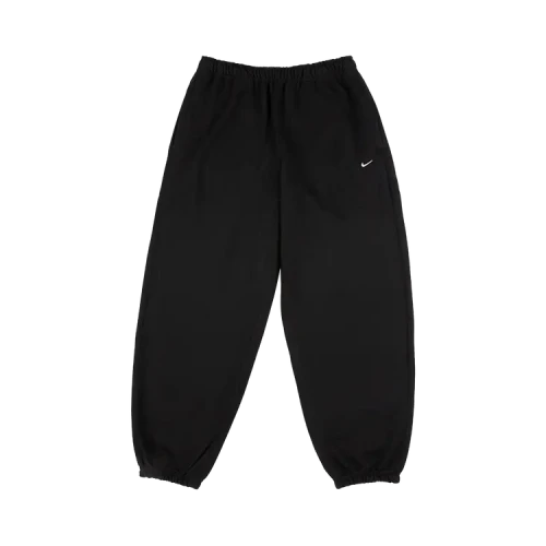 Nike Solo Swoosh Cuffed Sweatpants 'Black/White'