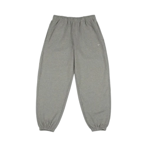 Nike Solo Swoosh Cuffed Sweatpants 'Dark Grey Heather/Light Smoke Grey/White'