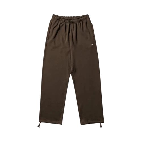 Nike Solo Swoosh Fleece Open-Hem Pants 'Dark Hazel/White'
