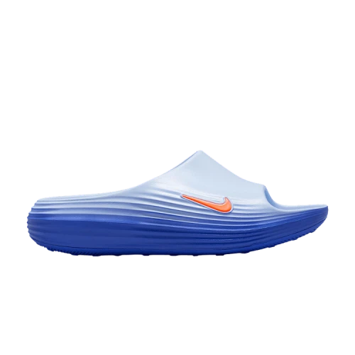 Nike ReactX Rejuven8 Slide Hydrogen Blue Crystal Orange