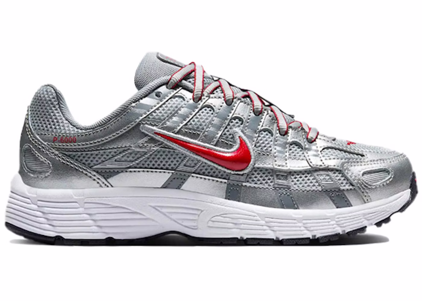 Nike P-6000 Metalic Silver Cool Red (GS)