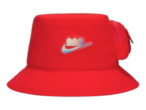 Nike x LEGO Big Kids Collection Apex Bucket Hat Rush Red/Dark Cayenne/Metallic Silver