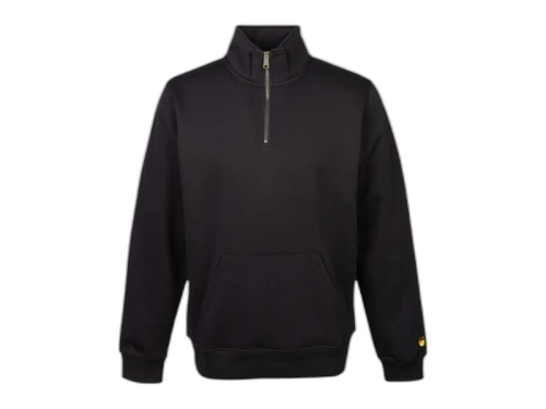 Carhartt WIP Chase Fleece Half Zip Up Sweatshirt Black