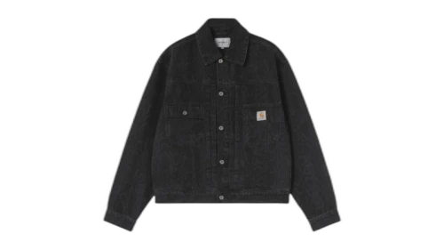 Carhartt WIP Belmar Denim Jacket Black Snake Camo (Heavy Stone Wash)