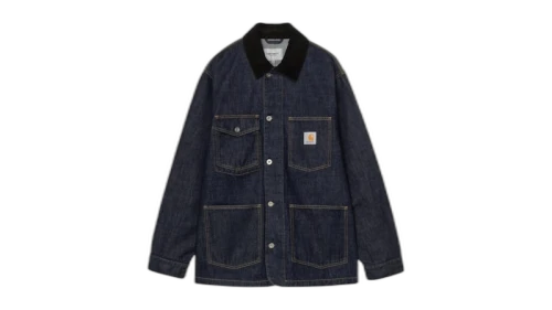 Carhartt WIP Warren Denim Chore Coat Jacket Blue/Black