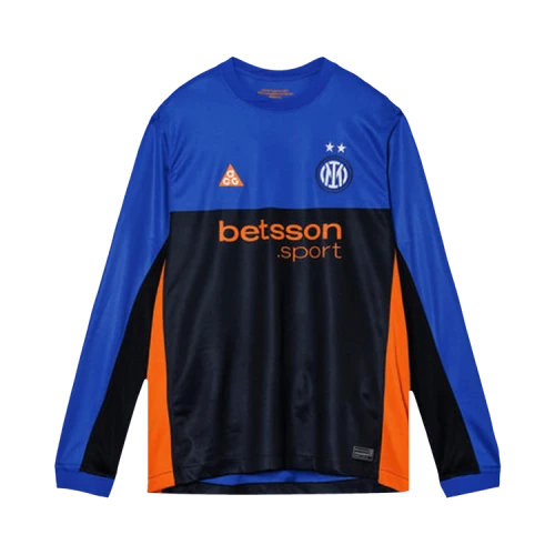 Nike x Inter Milan ACG Dri-Fit Soccer LS Replica Jersey Hyper Blue/Black/Safety Orange