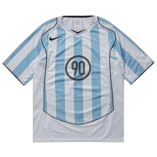 Nike T90 Dri-Fit Soccer Jersey 'Psychic Blue/White/Black/Black'