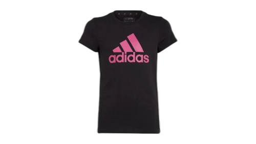 adidas Kids Essentials Big Logo Cotton T-Shirt Black/Semi Lucid Fuchsia