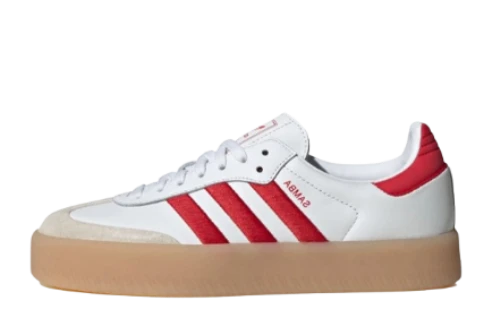 adidas Sambae White Better Scarlet Gum (Women's)