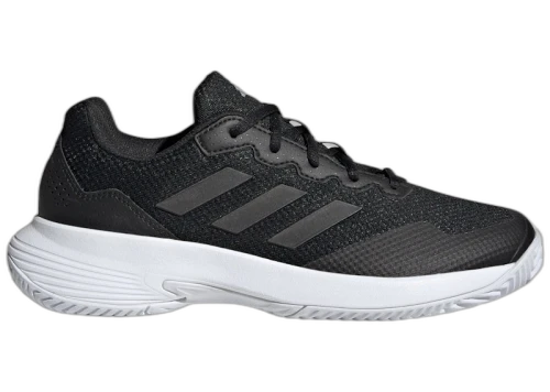 adidas Gamecourt 2.0 Core Black Silver Metallic (Women's)