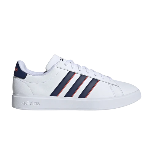 adidas Grand Court Cloud White Dark Blue Preloved Scarlet