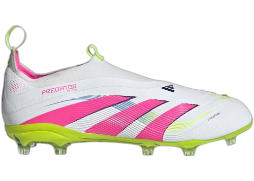 adidas Predator Elite Laceless FG Cloud White Lucid Pink Lucid Lemon (GS)