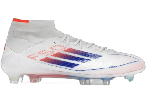 adidas F50 Elite Mid FG Cloud White Lucid Blue Solar Red (Women's)