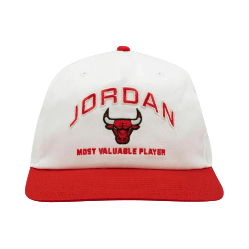Air Jordan Pro Unstructured Flat Bill Hat 'White/University Red'