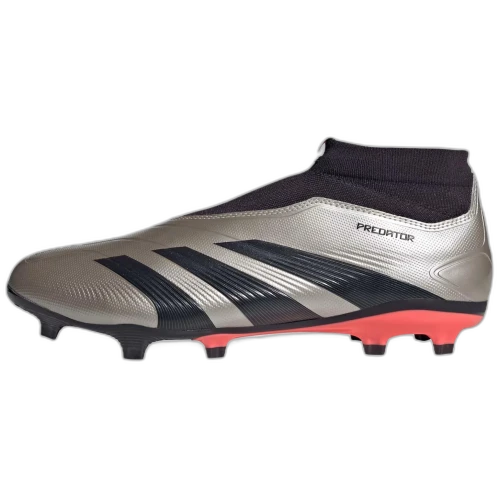 adidas Predator League Laceless FG Platinum Metallic Aurora Black Turbo