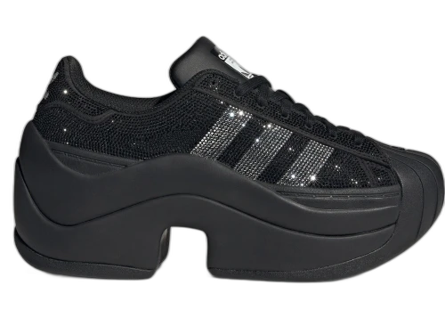 adidas Superstar Bold Rhinestone Black Silver (Women's)