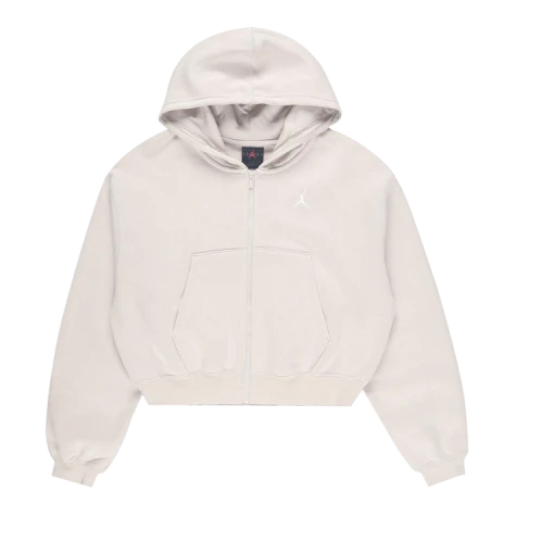 Air Jordan Brooklyn Crop Hoodie 'Light Orewood Brown/White'