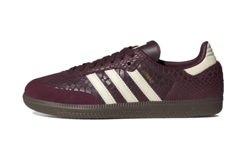 adidas Samba OG Snakeskin Maroon Cream White (Women's)