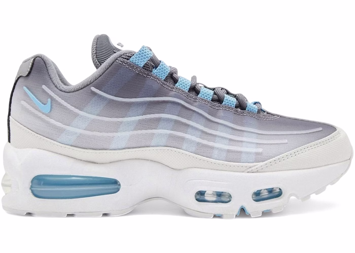 Nike Air Max 95 Big Bubble Tech Smoke Grey Football Blue