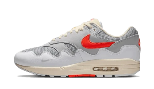 Nike Air Max 1 Patta Waves White Hyper Crimson (With Bracelet)