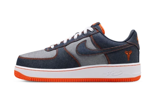 Nike Air Force 1 Low Protro Kobe Bryant Denim Obsidian Safety Orange
