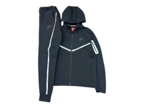 Nike Tech Fleece Reflective Accent Tracksuit Black/Black