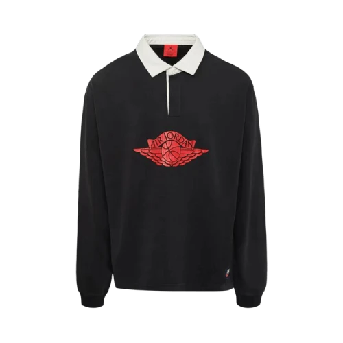 Jordan Flight Essentials Rugby T-Shirt 'Black University Red'