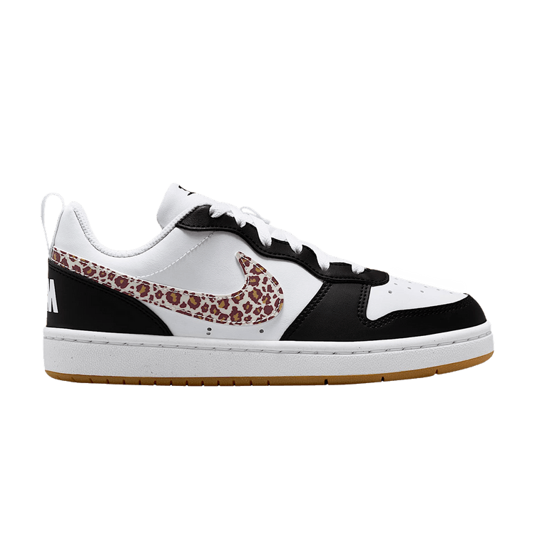 Nike Court Borough Low Black White Leopard Swoosh (GS)