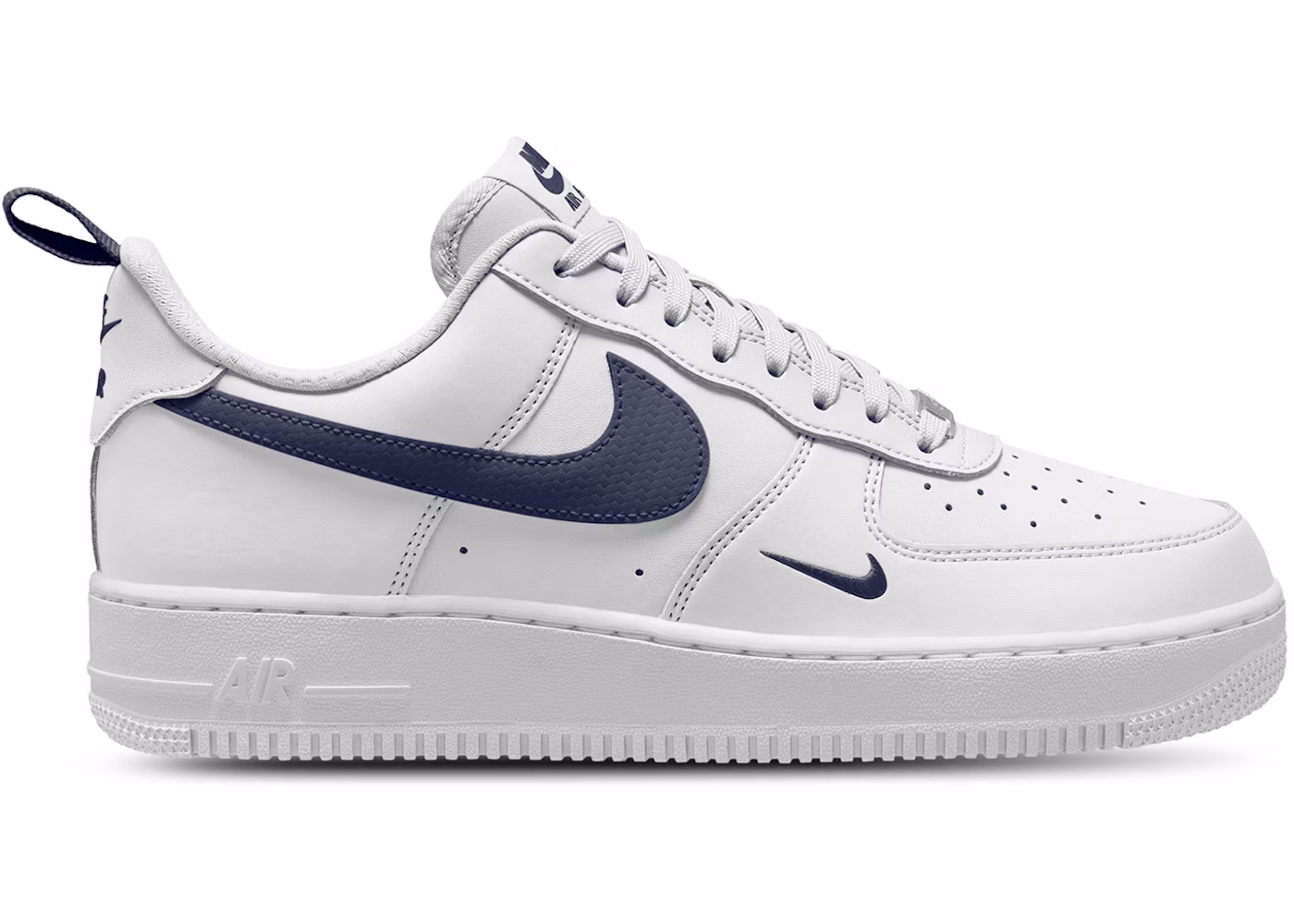 Nike Air Force 1 Low '07 LV8 Carbon Fiber Swoosh White Midnight Navy