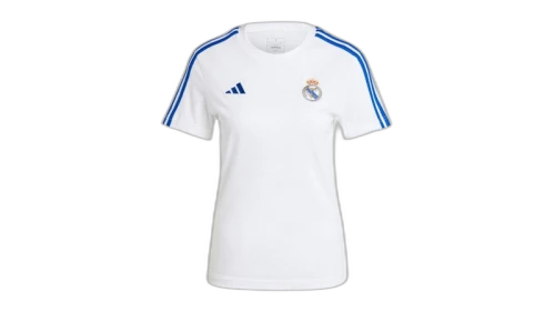 adidas Women's Real Madrid 3-Stripes Tee White