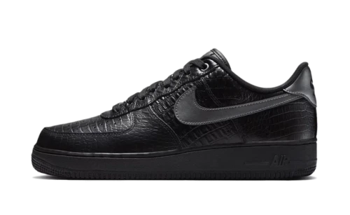 Nike Air Force 1 Low Black Metallic Dark Grey Croc
