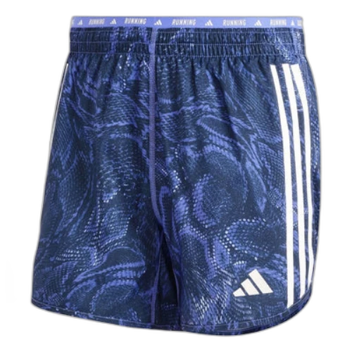 adidas Own The Run Excite Allover Print Aeroready Shorts Semi Cobalt Blue