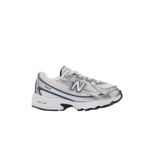 New Balance 740 Bungee Lace White Navy Silver (TD)