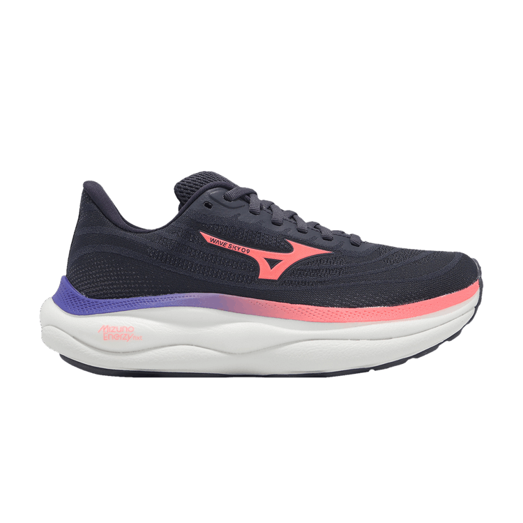 Mizuno Wave Sky 9 Odyssey Gray Striking Coral Iris Bloom (Women's)