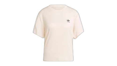 adidas Women's Snakeskin Trefoil Tee Wonder White
