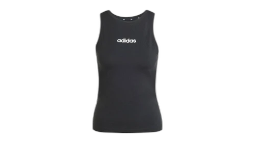 adidas Women's Essentials Linear Slim Cotton Tank Top Black/White