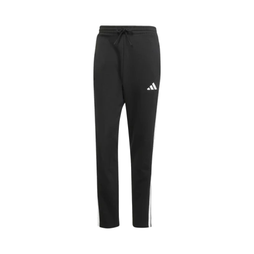 Adidas Essentials 3-Stripes Fleece Pants Open Hem 'Black / White'
