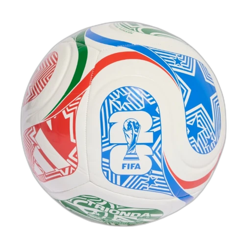 adidas FIFA World Cup 2026 Trionda Club Ball White/Vivid Red/Glow Blue/Green
