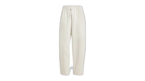 adidas Women's Essentials Contemporary Logo Fleece Barrel Pants Wonder Alumina