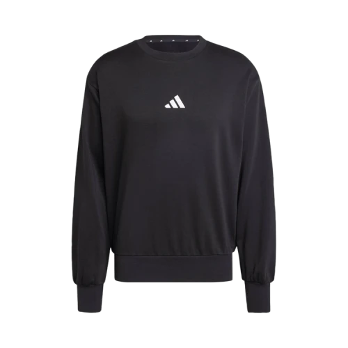 Adidas Essentials Feelcozy Fleece Sweatshirt 'Black / White'