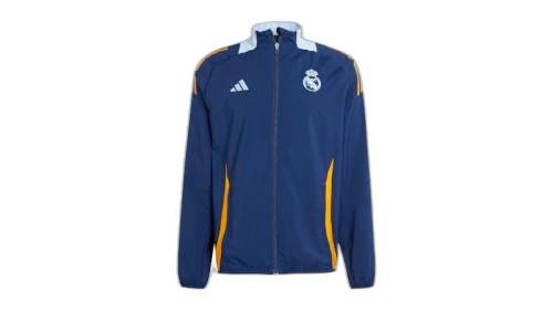 adidas Real Madrid Tiro 24 Competition Presentation Track Top Team Navy Blue Glow Blue Crew Orange