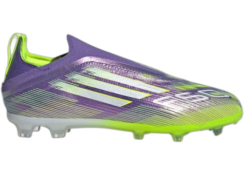 adidas F50 Elite Laceless FG Purple Rush Cloud White Lucid Lemon (GS)
